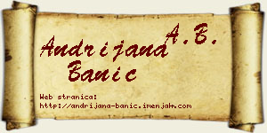 Andrijana Banić vizit kartica